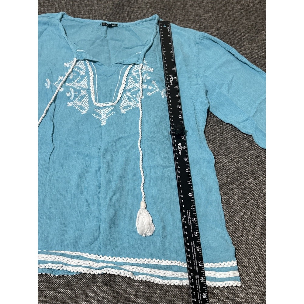 Hannah‎ Women's M Embroidered Tunic Blouse - Picture 2 of 9